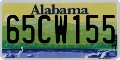 AL license plate 65CW155