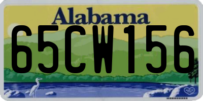 AL license plate 65CW156