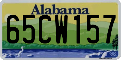 AL license plate 65CW157