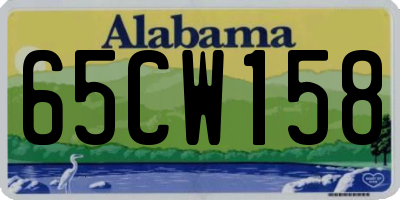 AL license plate 65CW158