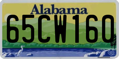 AL license plate 65CW160
