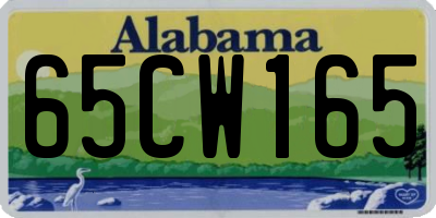 AL license plate 65CW165