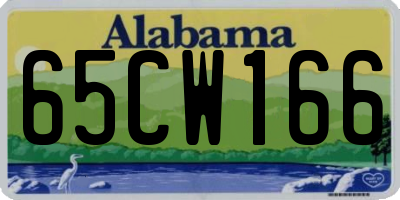 AL license plate 65CW166