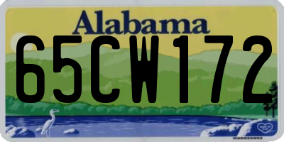 AL license plate 65CW172
