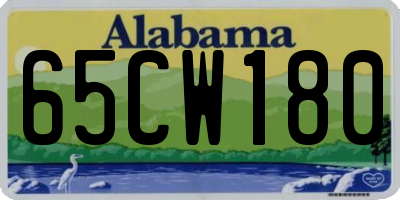 AL license plate 65CW180