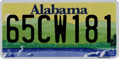 AL license plate 65CW181