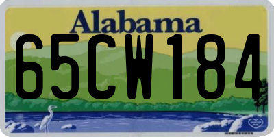 AL license plate 65CW184