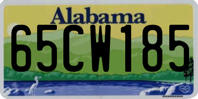 AL license plate 65CW185