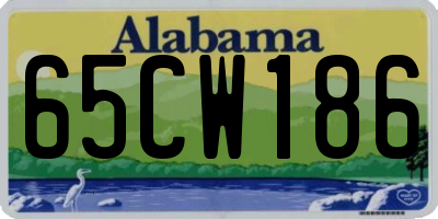 AL license plate 65CW186