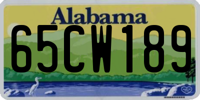 AL license plate 65CW189
