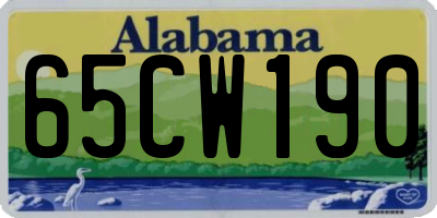 AL license plate 65CW190