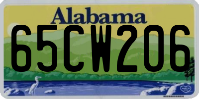 AL license plate 65CW206