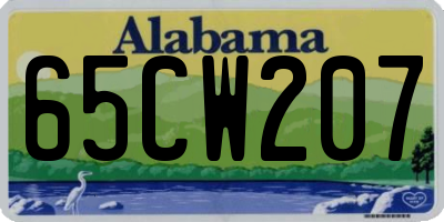 AL license plate 65CW207