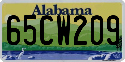 AL license plate 65CW209