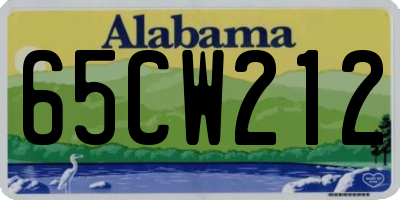 AL license plate 65CW212