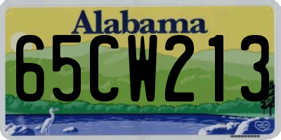 AL license plate 65CW213