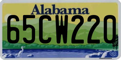 AL license plate 65CW220