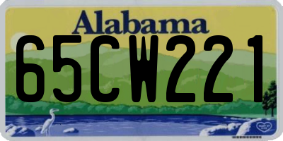 AL license plate 65CW221