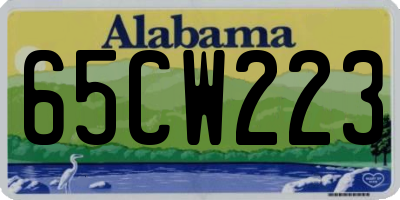 AL license plate 65CW223
