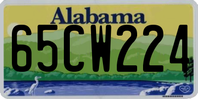 AL license plate 65CW224