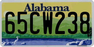 AL license plate 65CW238