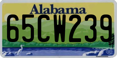 AL license plate 65CW239