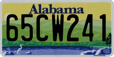 AL license plate 65CW241