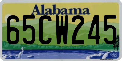 AL license plate 65CW245