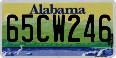 AL license plate 65CW246