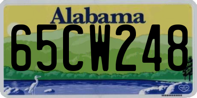 AL license plate 65CW248