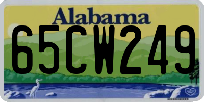AL license plate 65CW249
