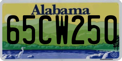 AL license plate 65CW250
