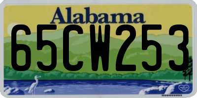 AL license plate 65CW253