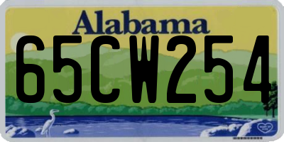AL license plate 65CW254