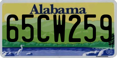 AL license plate 65CW259