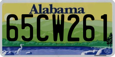 AL license plate 65CW261