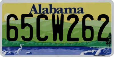 AL license plate 65CW262