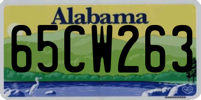 AL license plate 65CW263