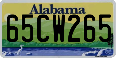 AL license plate 65CW265