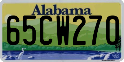 AL license plate 65CW270