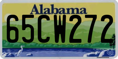 AL license plate 65CW272