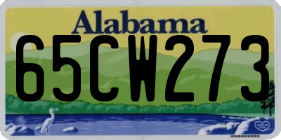 AL license plate 65CW273