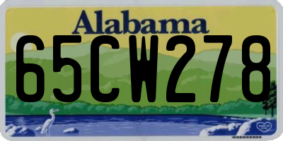 AL license plate 65CW278