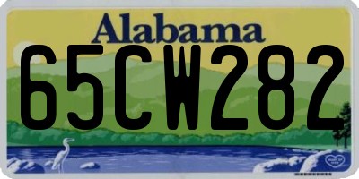 AL license plate 65CW282