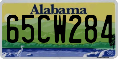 AL license plate 65CW284