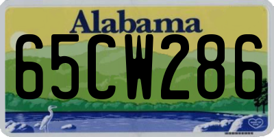 AL license plate 65CW286