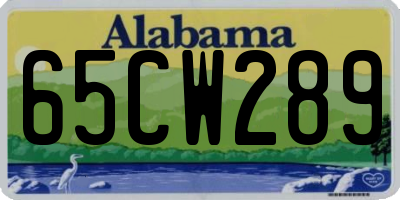 AL license plate 65CW289