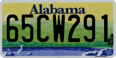 AL license plate 65CW291