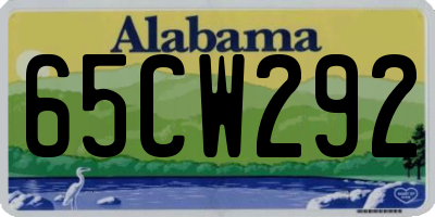 AL license plate 65CW292