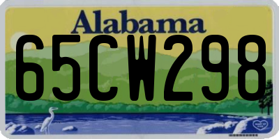 AL license plate 65CW298